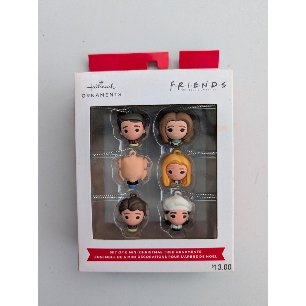 Hallmark Friends TV Series Set of 6 Mini Christmas Ornaments Boxed Stocking Toy